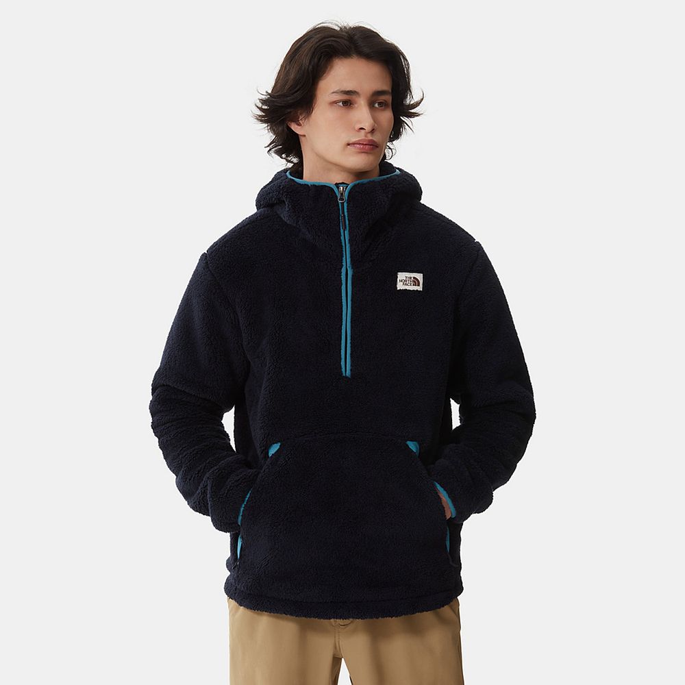 The North Face Hoodie Mens Australia - The North Face Campshire Navy / Blue (OMU-740328)